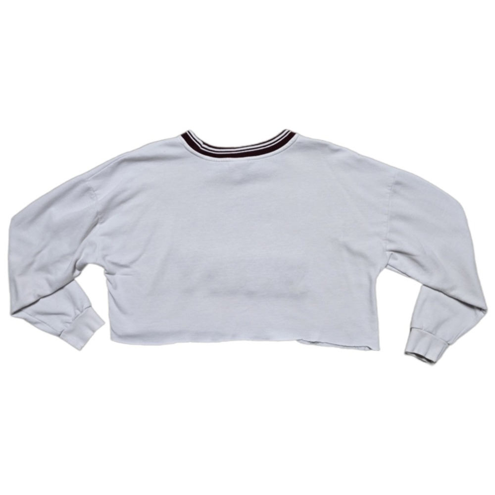 Cropped Snoopy Peanuts‎ Sweatshirt Womens XL Graphic 1950 Athletic Sweater - Picture 2 of 15